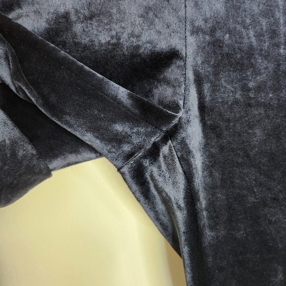 Pierre Balmain Dark Blue Velour 4 Button Highrise Straight Leg Pants Size 40 EU - Picture 5 of 16